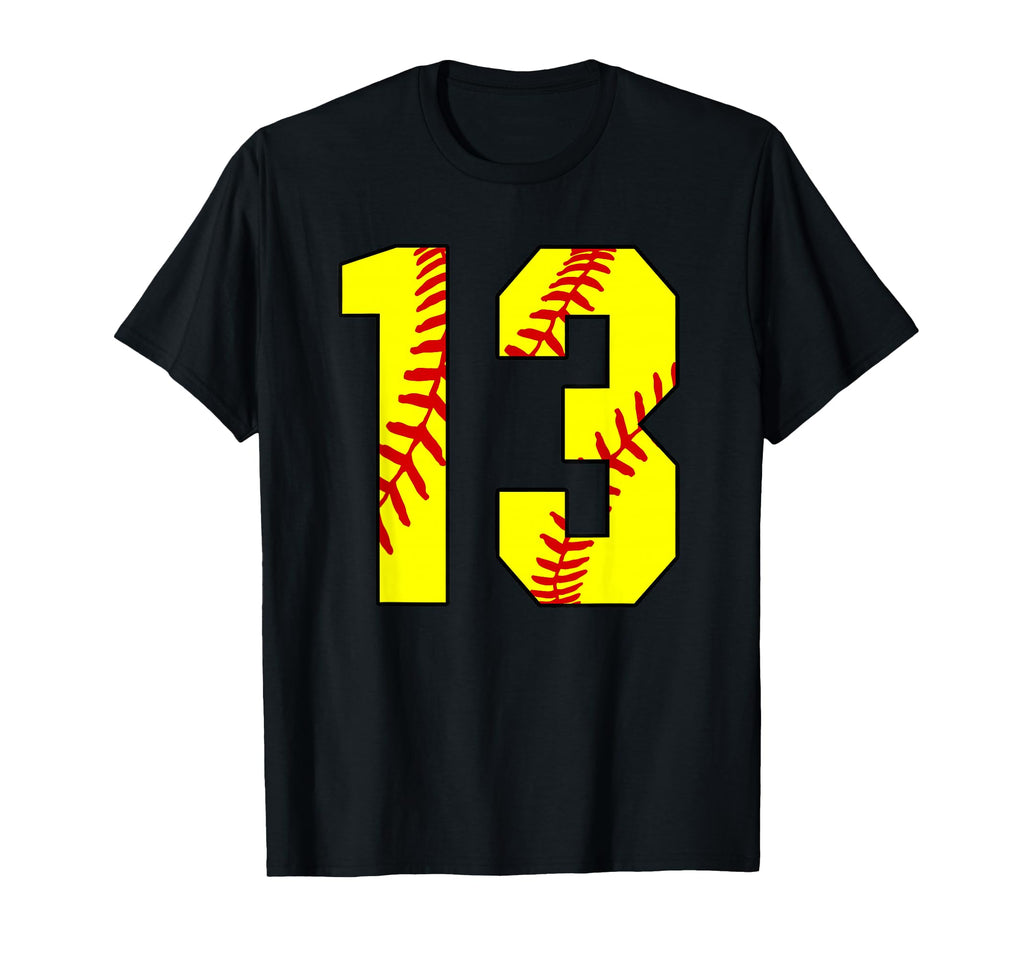 13 Softball 13Th Birthday Fastpitch T-Shirt - Trendy Graphic Men Women - T-Shirt, Sweatshirt, Hoodie