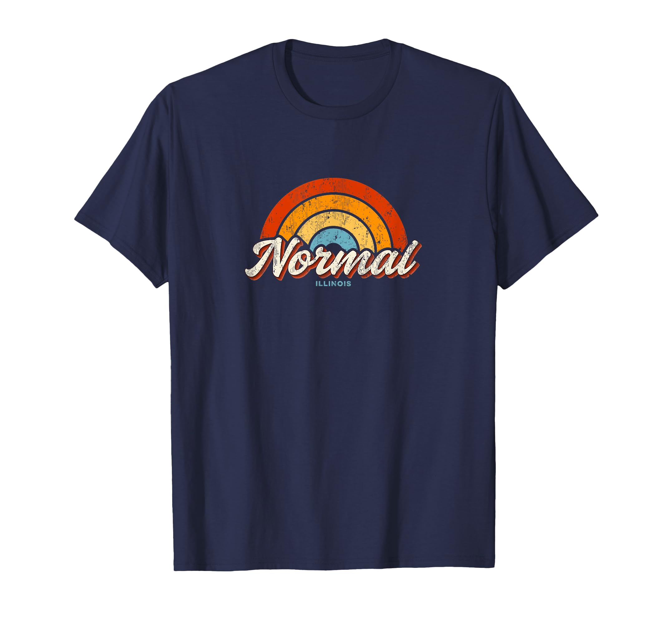 Normal Illinois Il Rainbow 70S T-Shirt - Unique Graphic Men Women - T-Shirt, Sweatshirt, Hoodie