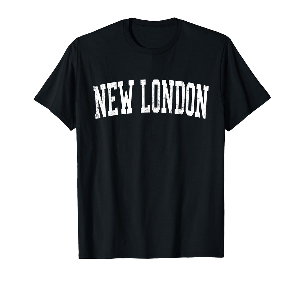 New London Ct Distressed White Varsity T-Shirt - Graphic Print for Adults - T-Shirt, Sweatshirt, Hoodie