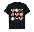 Baseball Coquette Bow Mom Sister T-Shirt - Casual Everyday Wear Unisex - T-Shirt, Sweatshirt, Hoodie