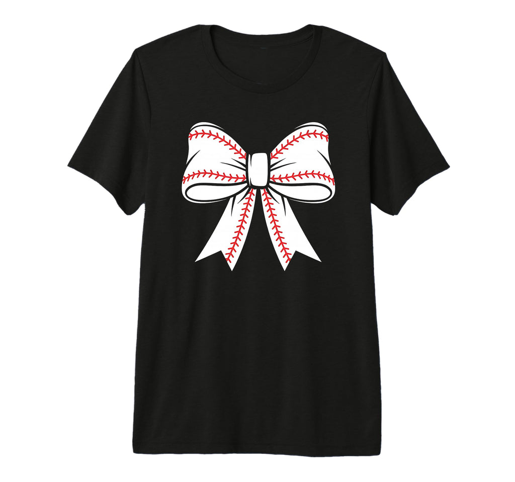 Baseball Coquette Bow Baseball Mom Mama T-Shirt - Novelty Apparel Unisex - T-Shirt, Sweatshirt, Hoodie