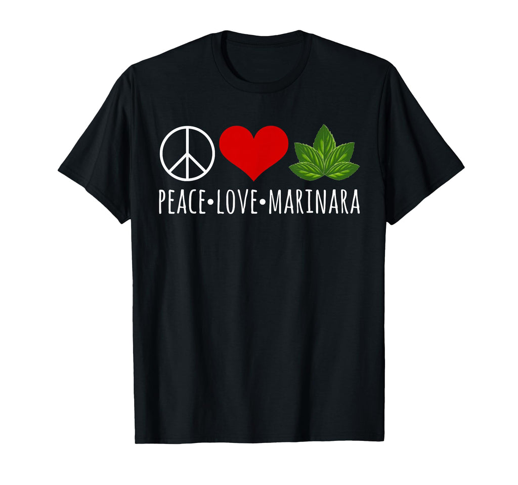 Peace Love Marinara Red Heart And T-Shirt - Minimalist Print for Adults - T-Shirt, Sweatshirt, Hoodie