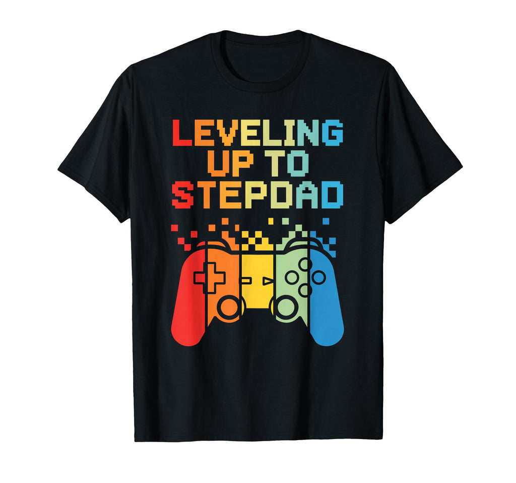 Leveling Up To Stepdad Funny Bonus Dad T-Shirt - Fun Novelty Design Unisex - T-Shirt, Sweatshirt, Hoodie
