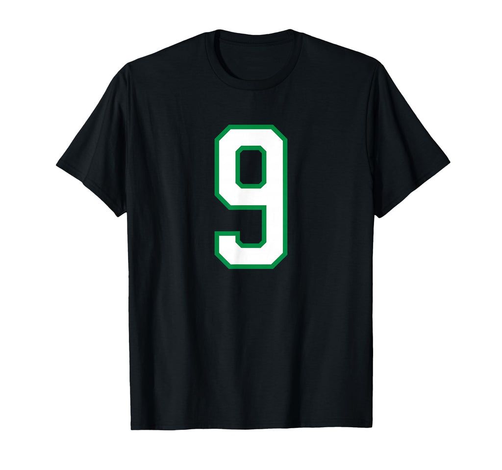 White Green Sport Team Number 9 T-Shirt - Unique Graphic Men Women - T-Shirt, Sweatshirt, Hoodie