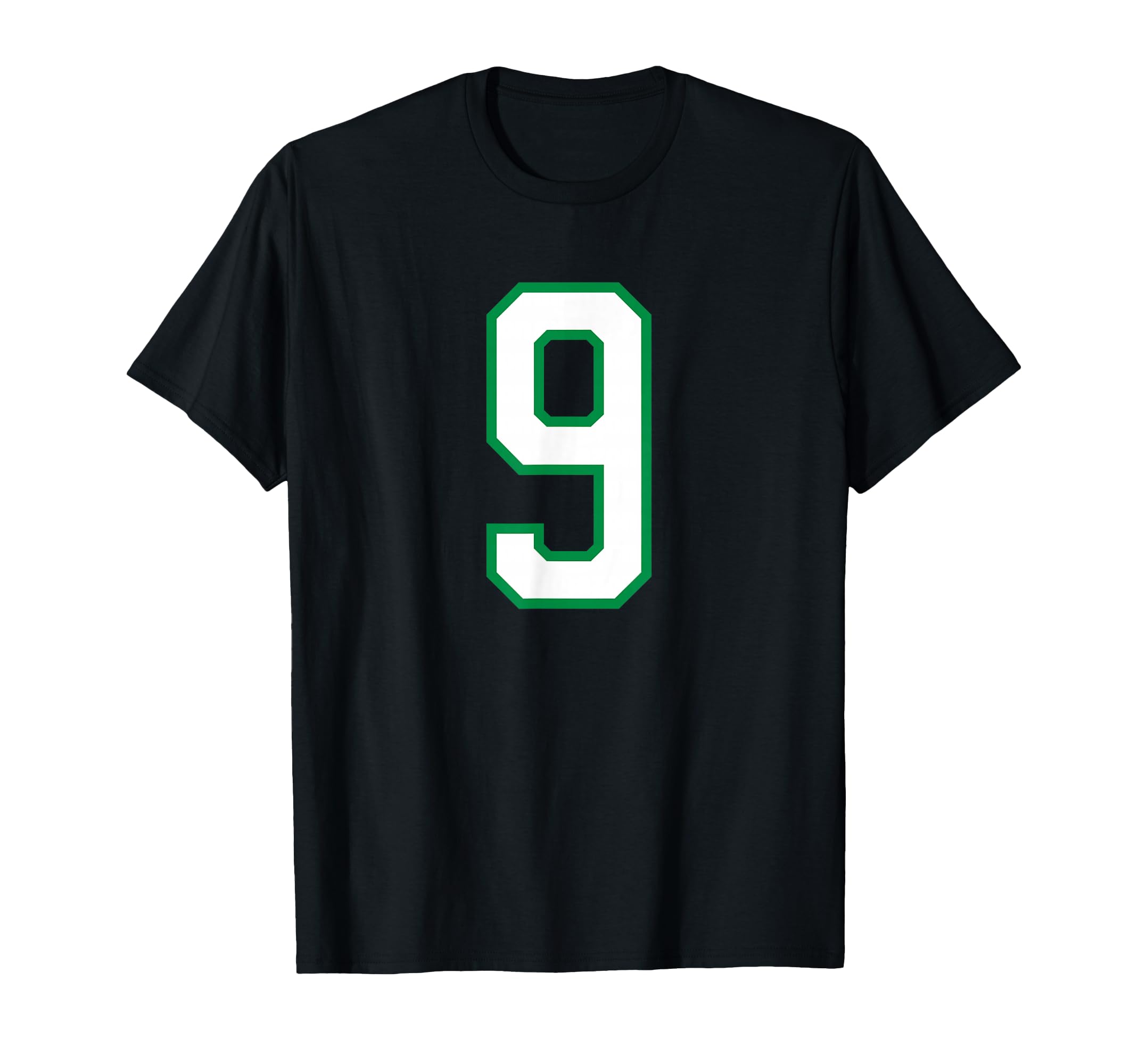White Green Sport Team Number 9 T-Shirt - Unique Graphic Men Women - T-Shirt, Sweatshirt, Hoodie