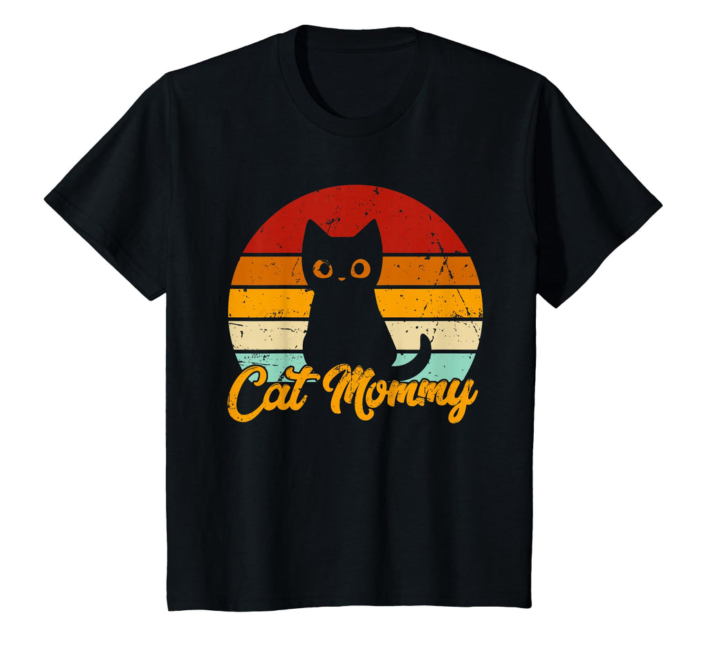 Cat Mommy Eighties Cat Distressed Cat T-Shirt - Custom Art Print Unisex - T-Shirt, Sweatshirt, Hoodie