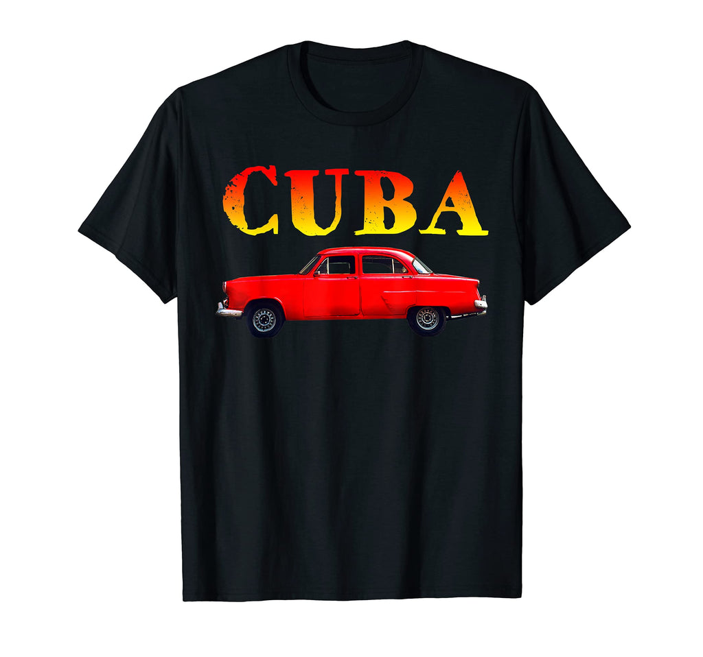 Distressed Cuba Havana Car T-Shirt - Graphic Print for Adults - T-Shirt, Sweatshirt, Hoodie