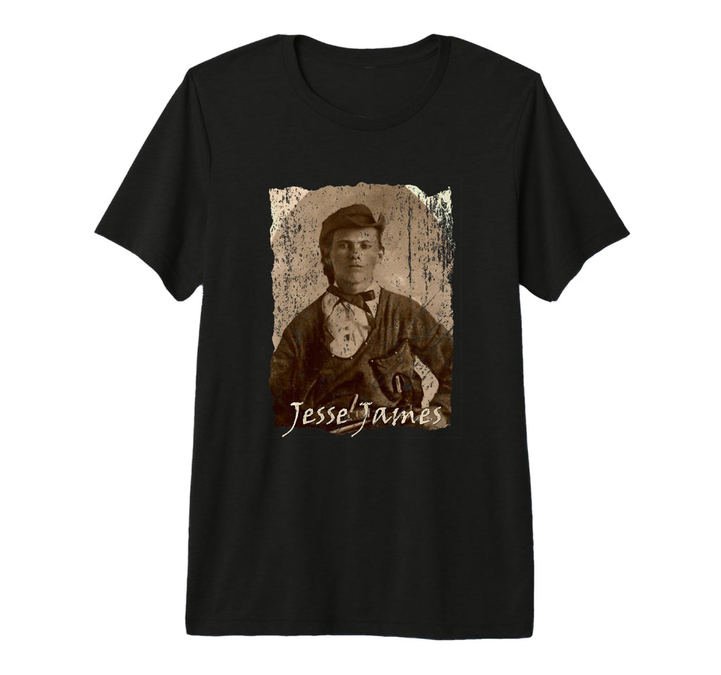 Outlaws Jesse Woodson James Tri Blend T-Shirt - Unique Graphic for Adults - T-Shirt, Sweatshirt, Hoodie