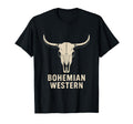 Bohemian Western Cow Skull Rustic T-Shirt - Casual Everyday Wear Men Women - T-Shirt, Sweatshirt, Hoodie