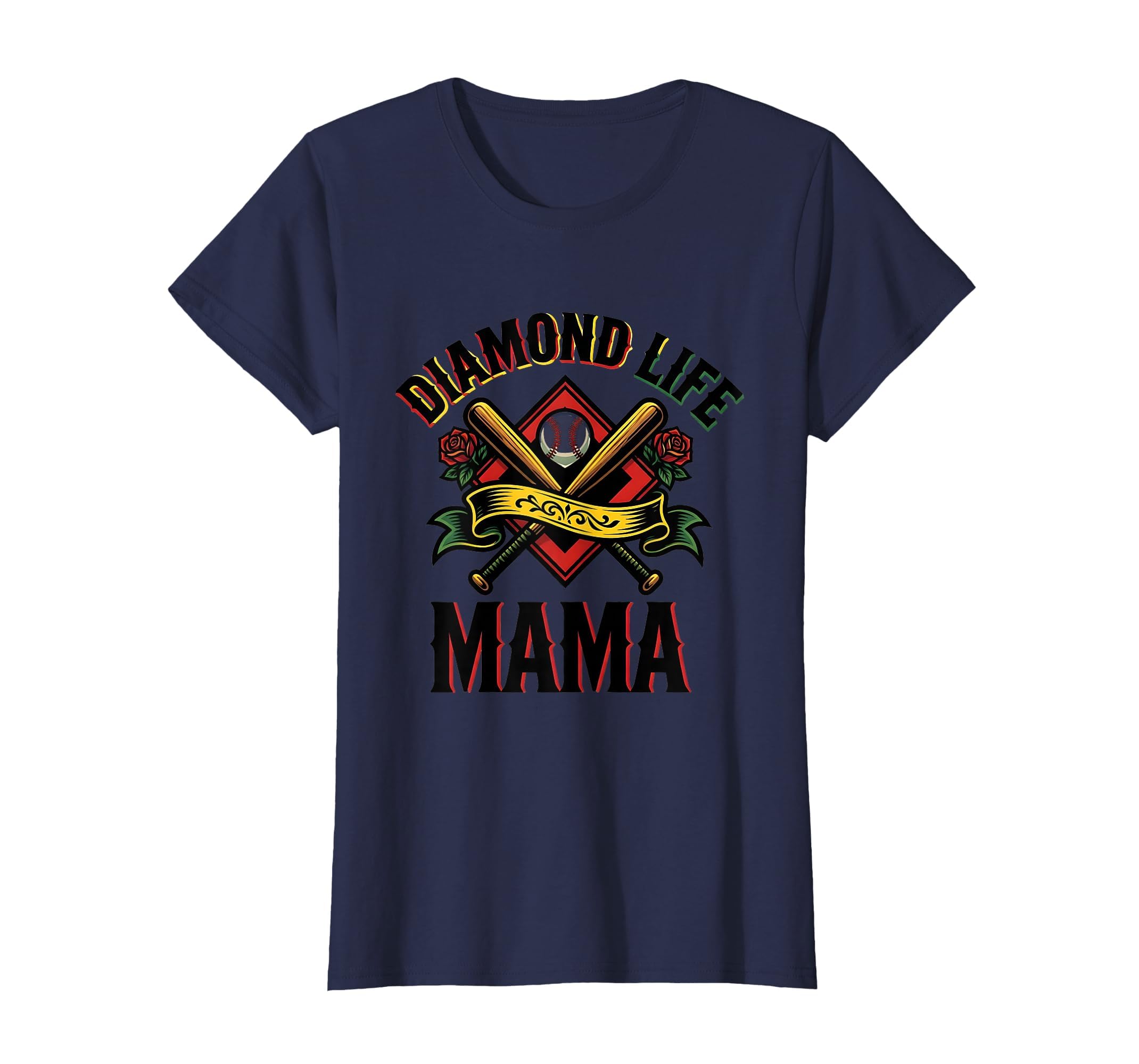 Diamond Life Mama Baseball Mom T-Shirt - Graphic Print Men Women - T-Shirt, Sweatshirt, Hoodie
