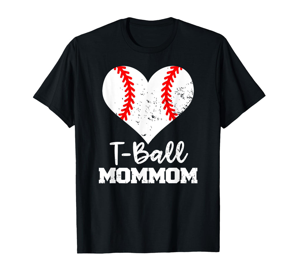 T Ball Mommom Heart Funny Ball Mom Mom T-Shirt - Unique Graphic Unisex - T-Shirt, Sweatshirt, Hoodie