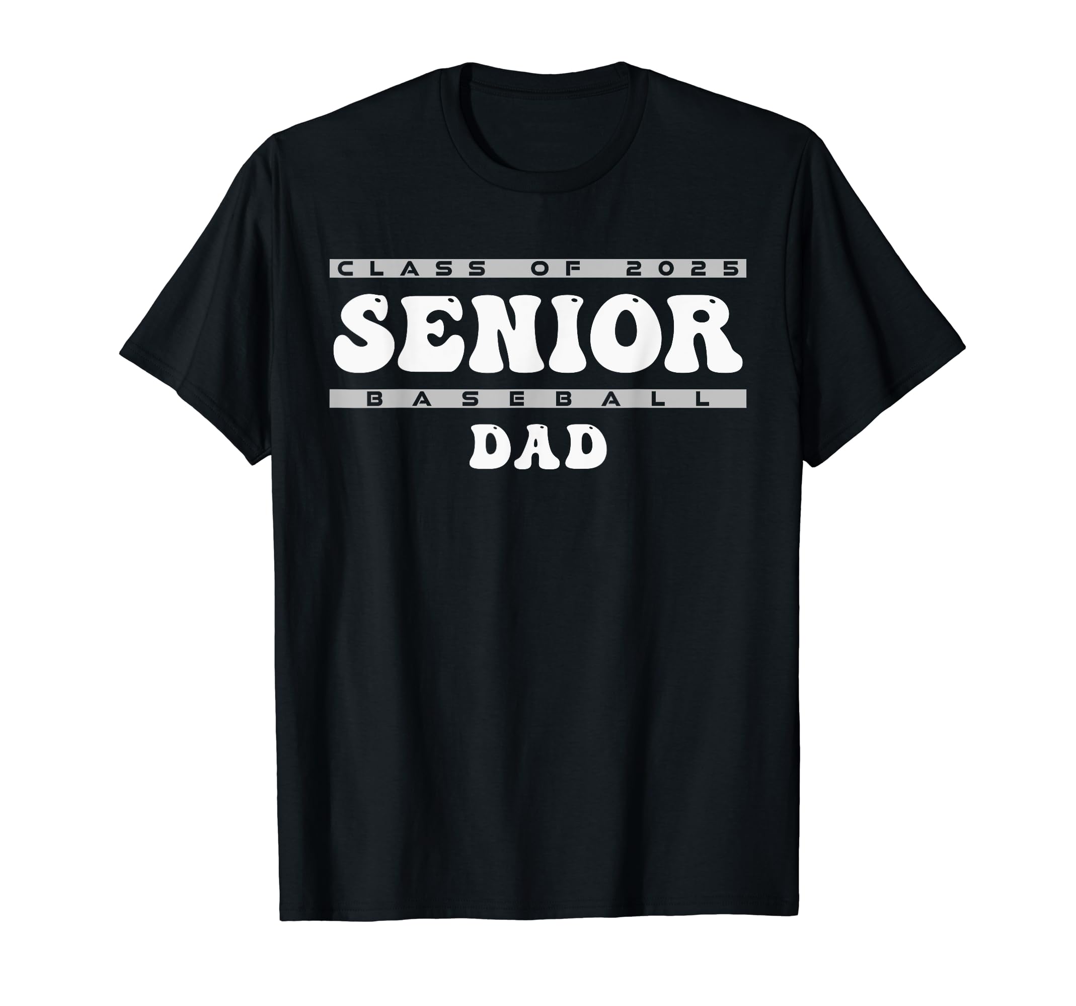 Senior Baseball Dad 2025 Groovy Baseball T-Shirt - Graphic Print Men Women - T-Shirt, Sweatshirt, Hoodie