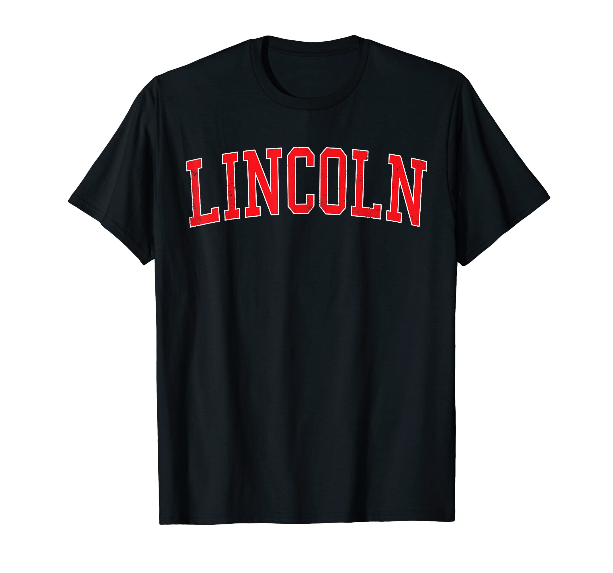Lincoln Ne Varsity Red Text T-Shirt - Aesthetic Graphic Men Women - T-Shirt, Sweatshirt, Hoodie