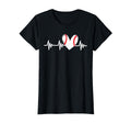 Heart Baseball Heartbeat Love Teens T-Shirt - Minimalist Print Men Women - T-Shirt, Sweatshirt, Hoodie