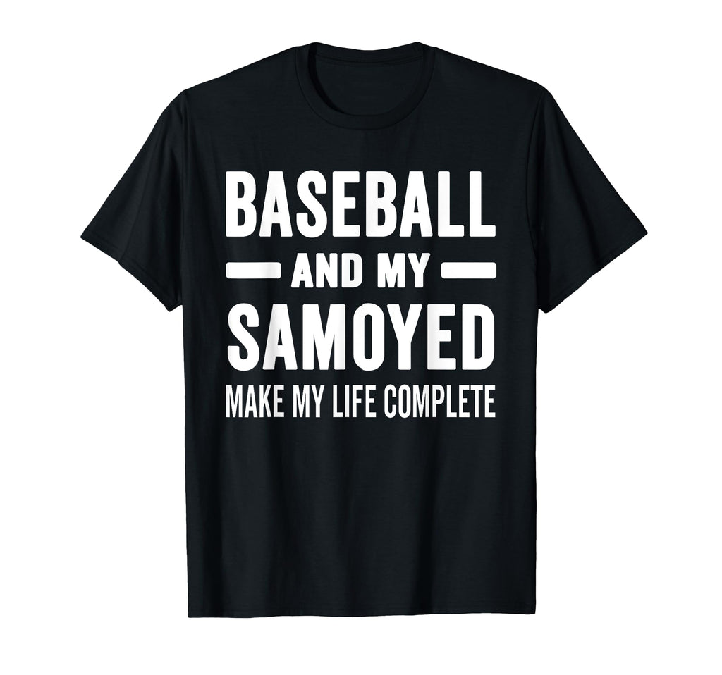 Baseball And My Samoyed Mama Dog T-Shirt - Aesthetic Graphic for Adults - T-Shirt, Sweatshirt, Hoodie
