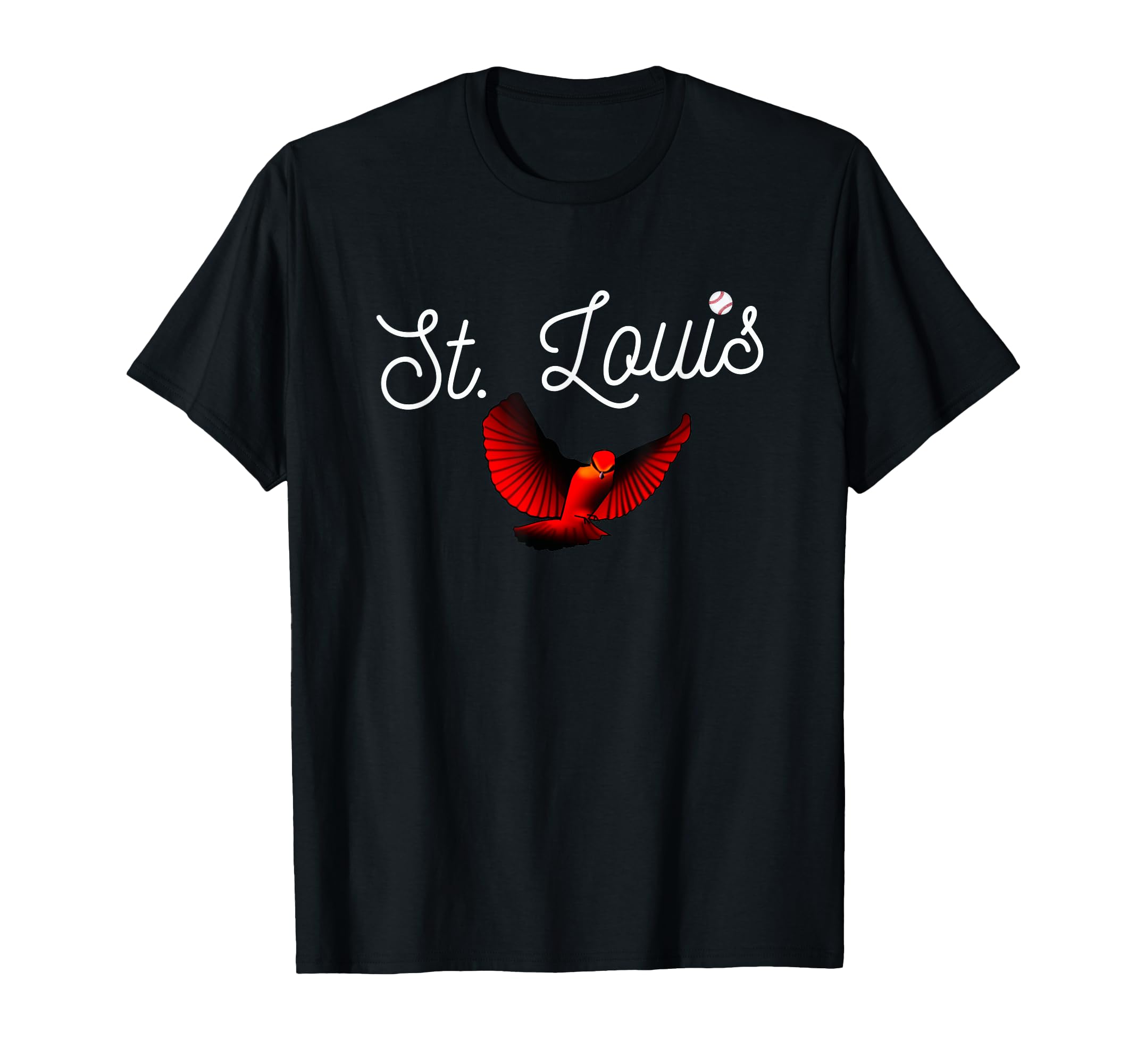 Saint Louis Red Cardinal Baseball T-Shirt - Minimalist Print Men Women - T-Shirt, Sweatshirt, Hoodie