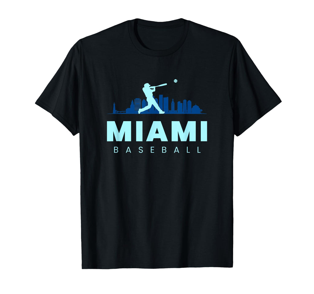 Miami Baseball Minimalist Baseball Lover T-Shirt - Trendy Graphic Unisex - T-Shirt, Sweatshirt, Hoodie