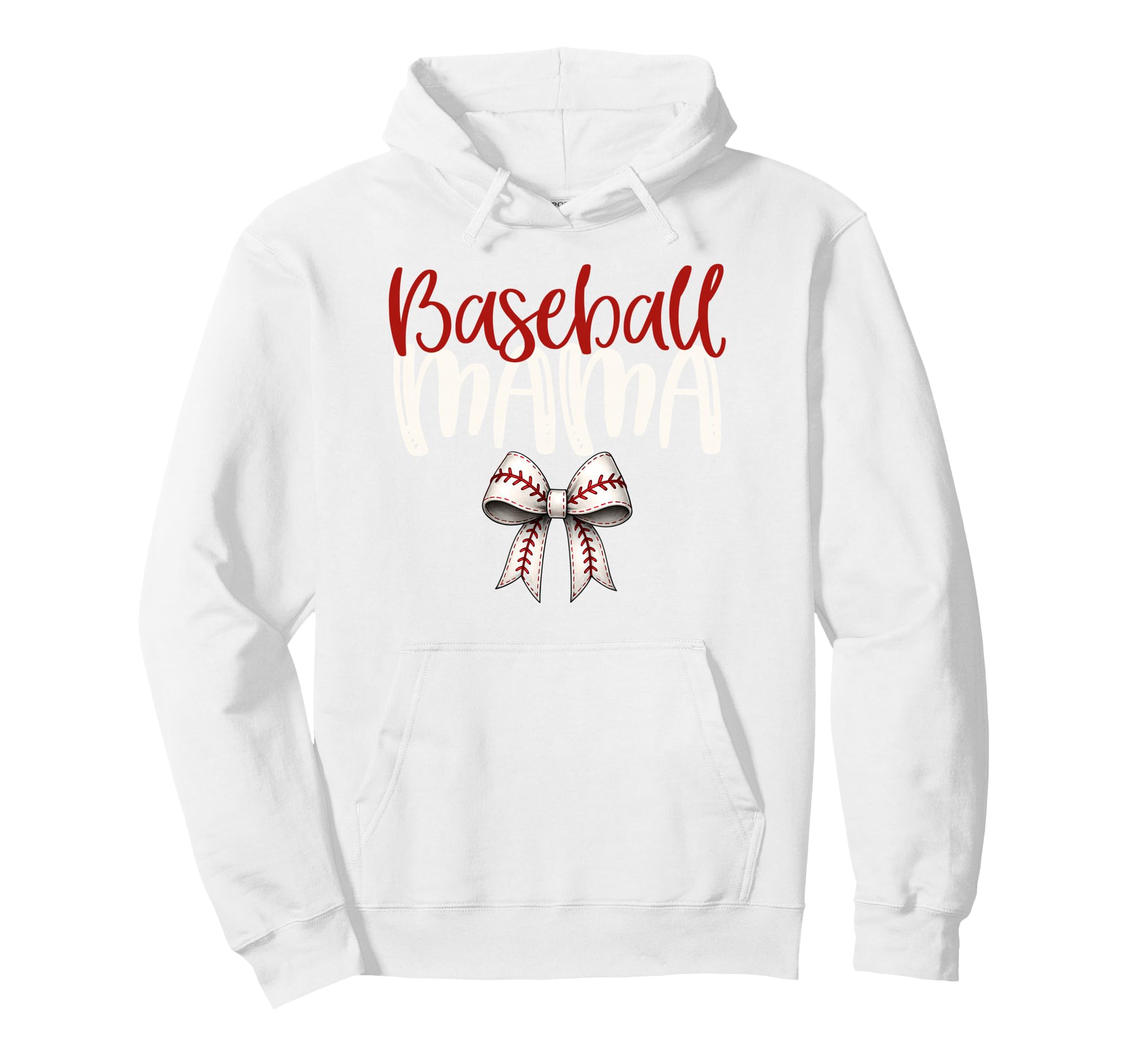 Baseball Mama Coquette Bow Game Day Hoodie - Minimalist Print for Adults - T-Shirt, Sweatshirt, Hoodie