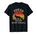 Foxes Are My Spirit Animal Sunset T-Shirt - Casual Everyday Wear Men Women - T-Shirt, Sweatshirt, Hoodie