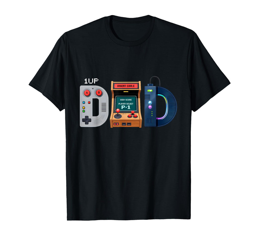 Gamer Dad Arcade Gaming Father Fathers T-Shirt - Graphic Print Men Women - T-Shirt, Sweatshirt, Hoodie
