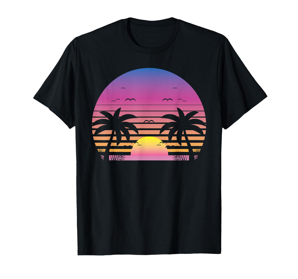 Vaporwave Aesthetic 90S 80S Art Sunset T-Shirt - Novelty Apparel Unisex - T-Shirt, Sweatshirt, Hoodie