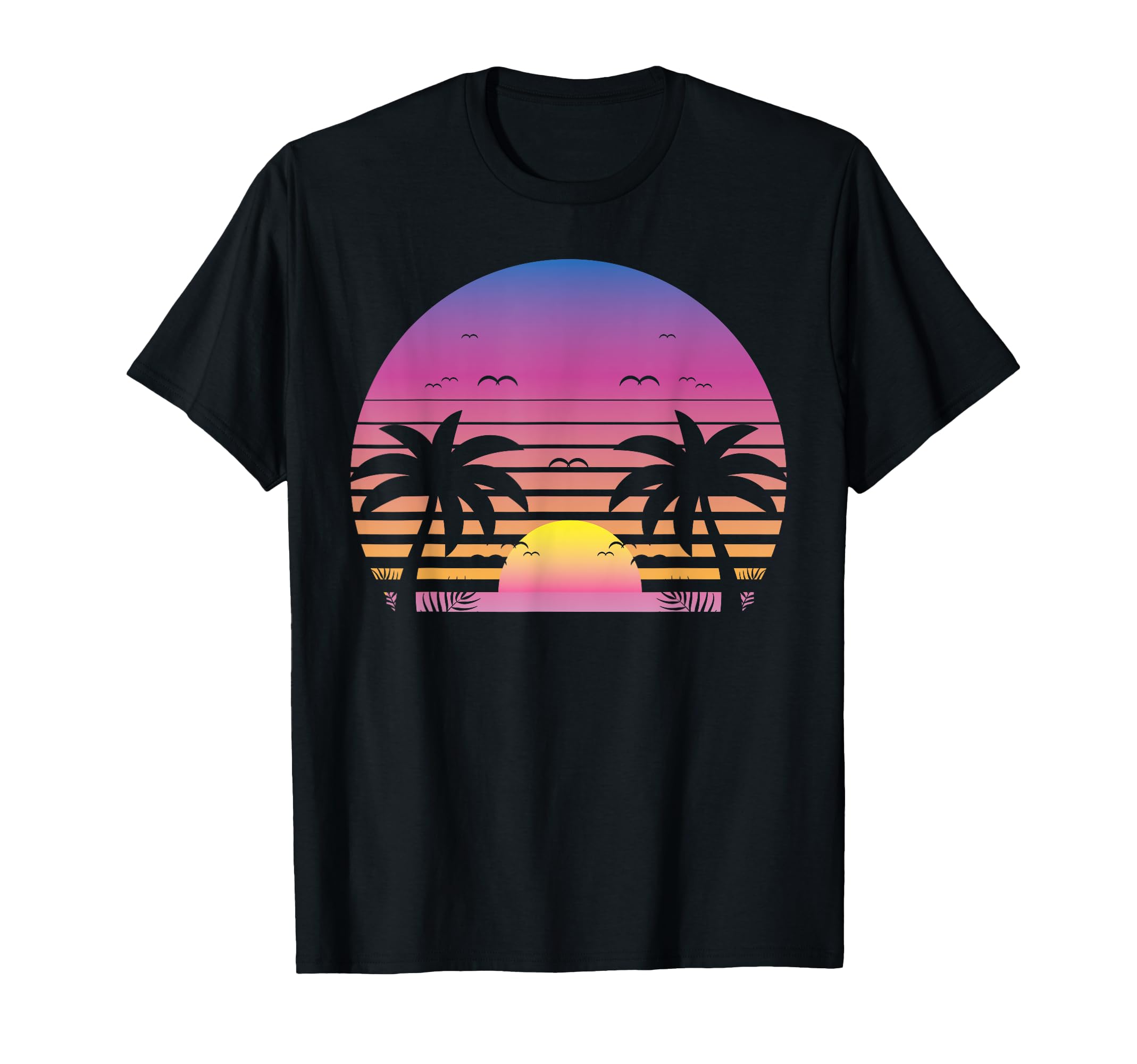 Vaporwave Aesthetic 90S 80S Art Sunset T-Shirt - Novelty Apparel Unisex - T-Shirt, Sweatshirt, Hoodie