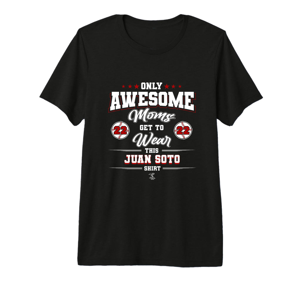 Juan Soto Awesome Moms Tri Blend T-Shirt - Minimalist Print for Adults - T-Shirt, Sweatshirt, Hoodie