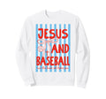 Jesus And Baseball Coquette Sweatshirt - Minimalist Print Men Women - T-Shirt, Sweatshirt, Hoodie