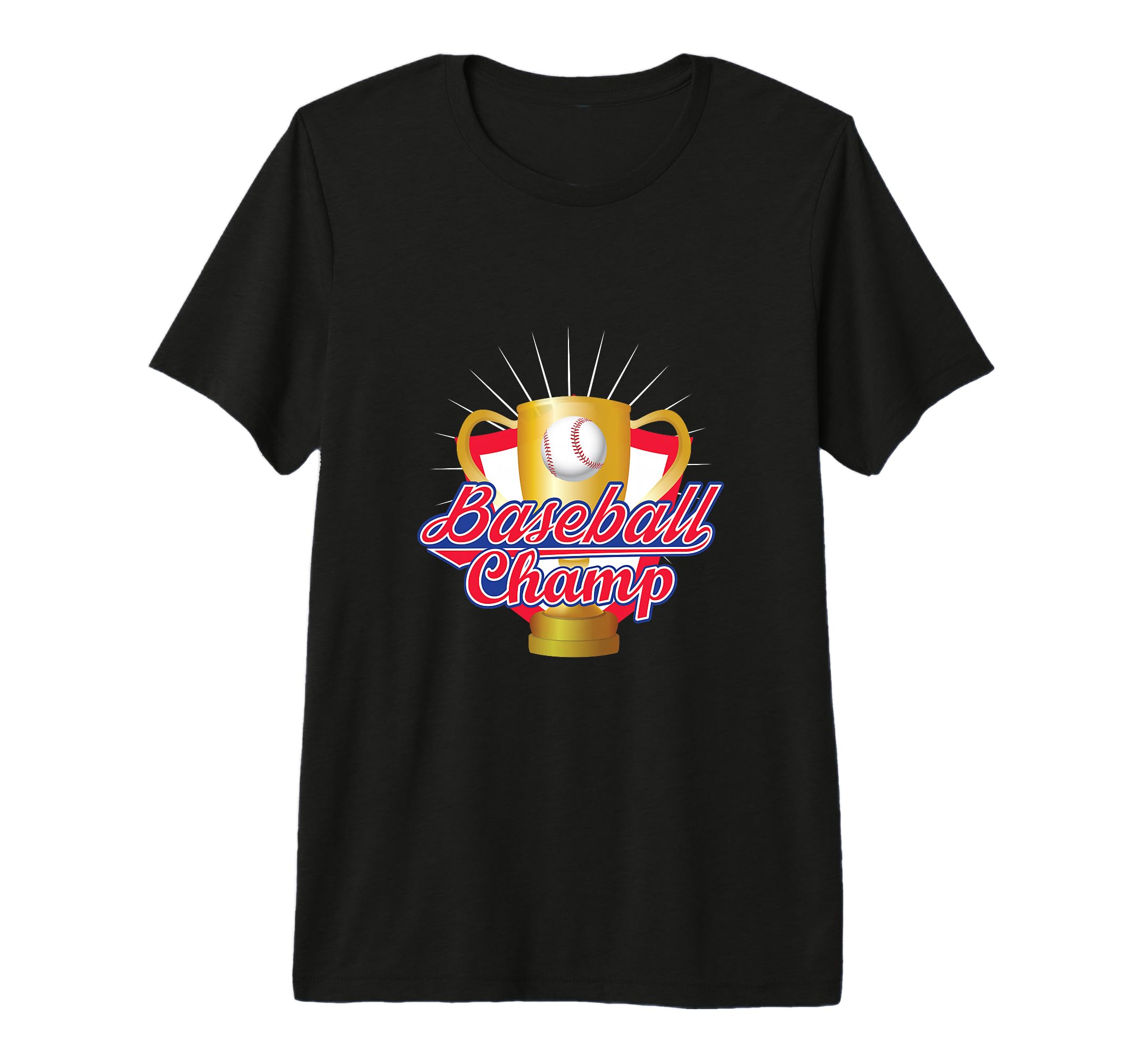 Baseball Champ Baseball Player T-Shirt - Trendy Graphic for Adults - T-Shirt, Sweatshirt, Hoodie