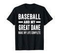 Baseball And My Great Dane Mama Dog T-Shirt - Fun Novelty Design Unisex - T-Shirt, Sweatshirt, Hoodie