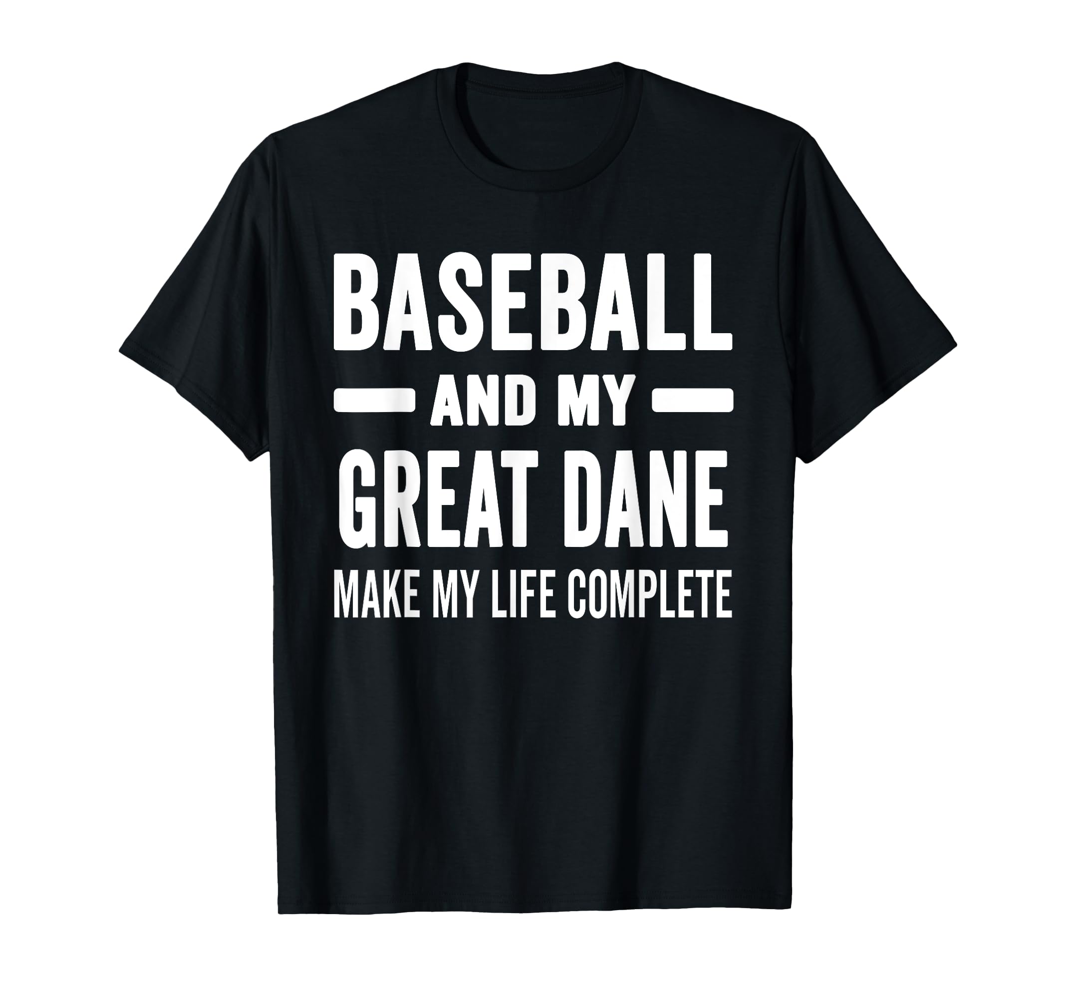 Baseball And My Great Dane Mama Dog T-Shirt - Fun Novelty Design Unisex - T-Shirt, Sweatshirt, Hoodie