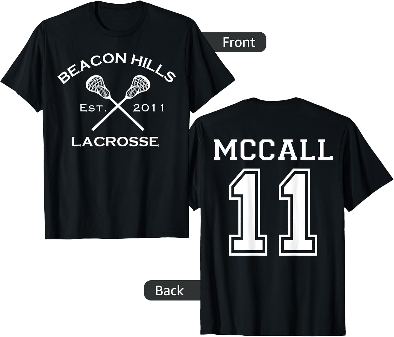 Beacon Hills MCCALL 11 Lacrosse Teen Wolf Inspired - Adult & Kids T-Shirts, Sweatshirts & Hoodies apparel design preview 1