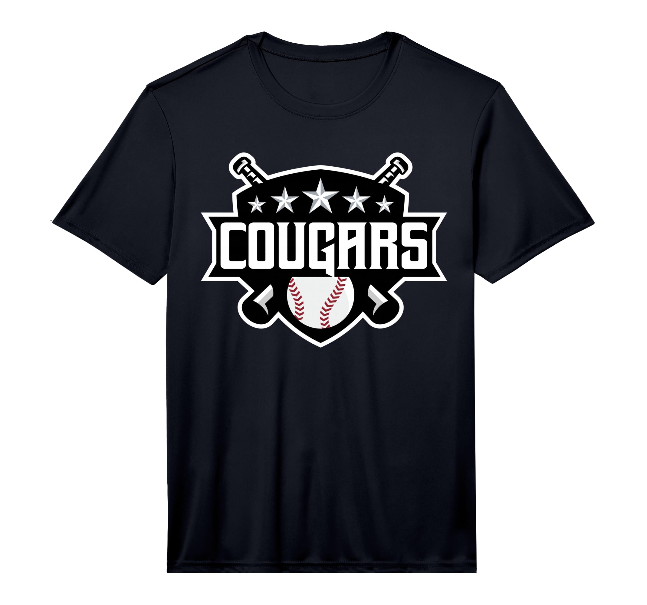 Cougars Baseball Sports Game Day T-Shirt - Custom Art Print Men Women - T-Shirt, Sweatshirt, Hoodie