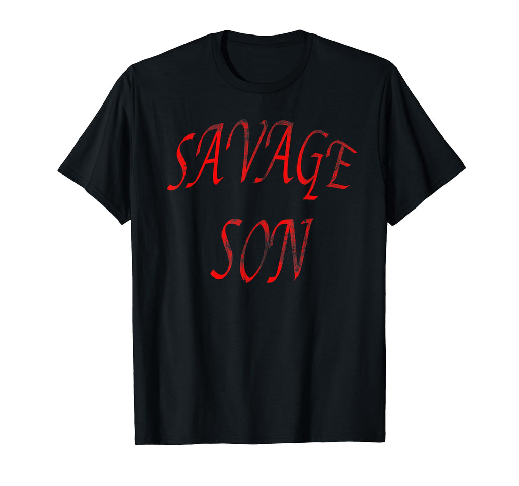 Savage Son Distressed T-Shirt - Aesthetic Graphic Unisex - T-Shirt, Sweatshirt, Hoodie