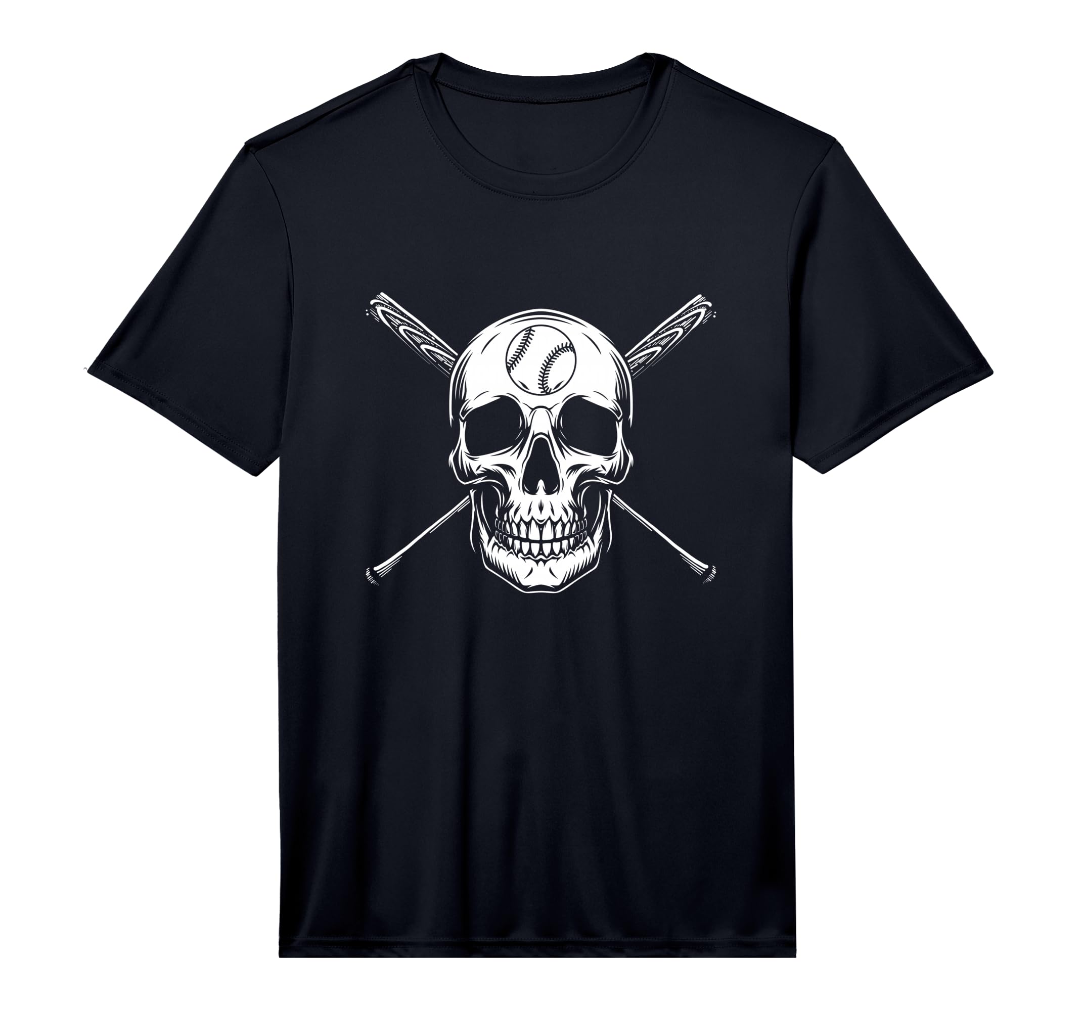 Mens Skull Skeleton Baseball T-Shirt - Aesthetic Graphic for Adults - T-Shirt, Sweatshirt, Hoodie