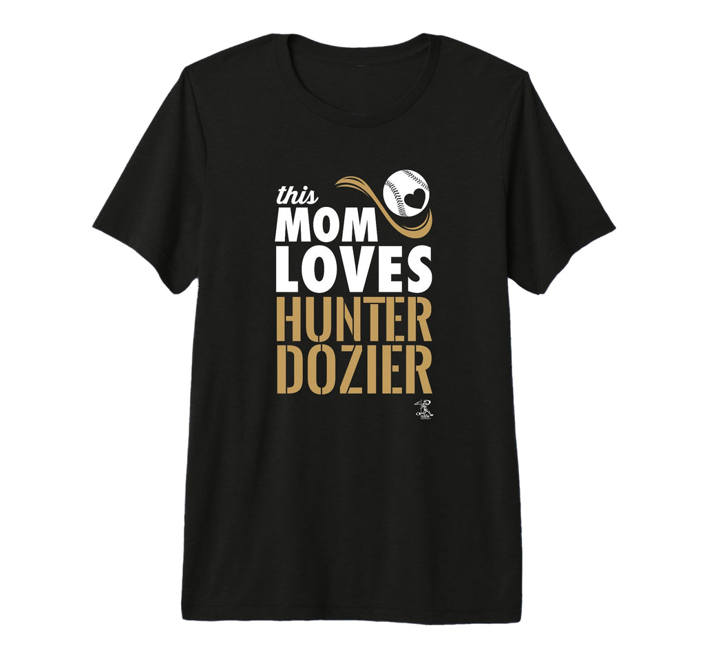 Hunter Dozier This Mom Loves Tri Blend T-Shirt - Minimalist Print Unisex - T-Shirt, Sweatshirt, Hoodie