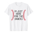 Im Just Here Snacks Baseball Sister T-Shirt - Aesthetic Graphic Men Women - T-Shirt, Sweatshirt, Hoodie