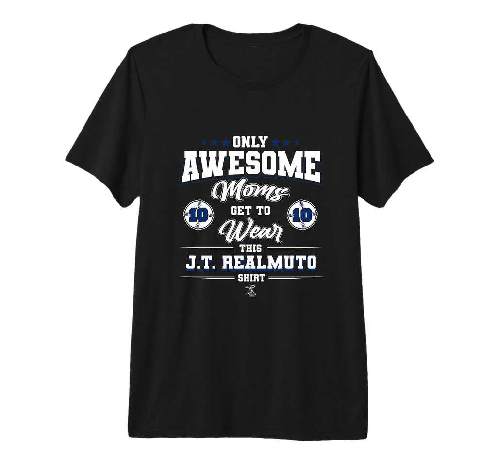 J T Realmuto Awesome Moms Tri Blend T-Shirt - Custom Art Print Men Women - T-Shirt, Sweatshirt, Hoodie