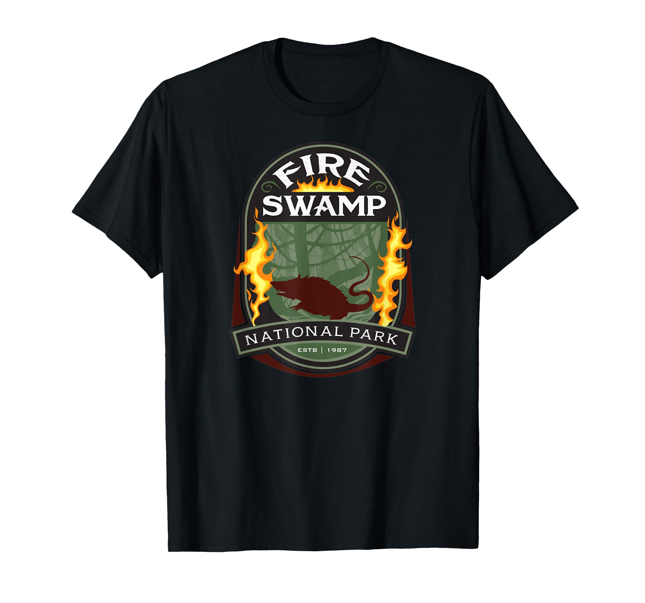 Fire Swamp National Park Camping Hiking T-Shirt - Novelty Apparel Unisex - T-Shirt, Sweatshirt, Hoodie
