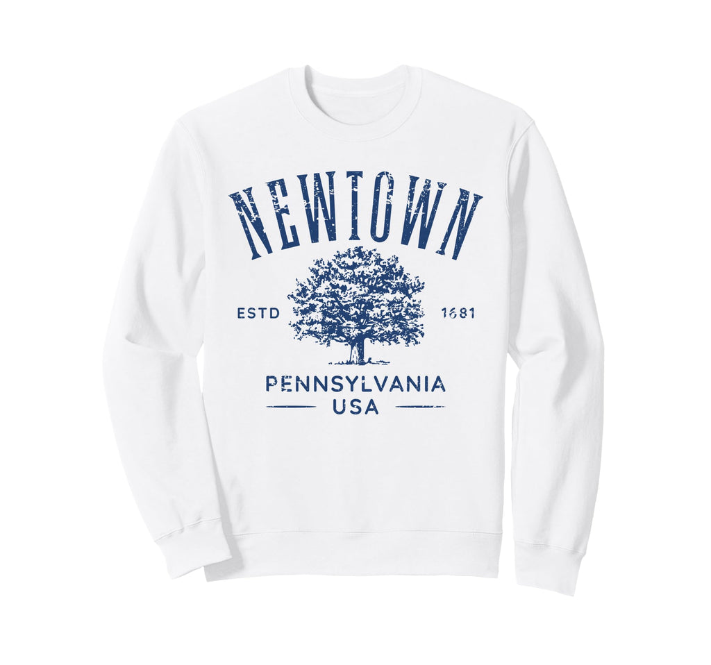 Newtown Pennsylvania Distressed Sweatshirt - Minimalist Print Unisex - T-Shirt, Sweatshirt, Hoodie