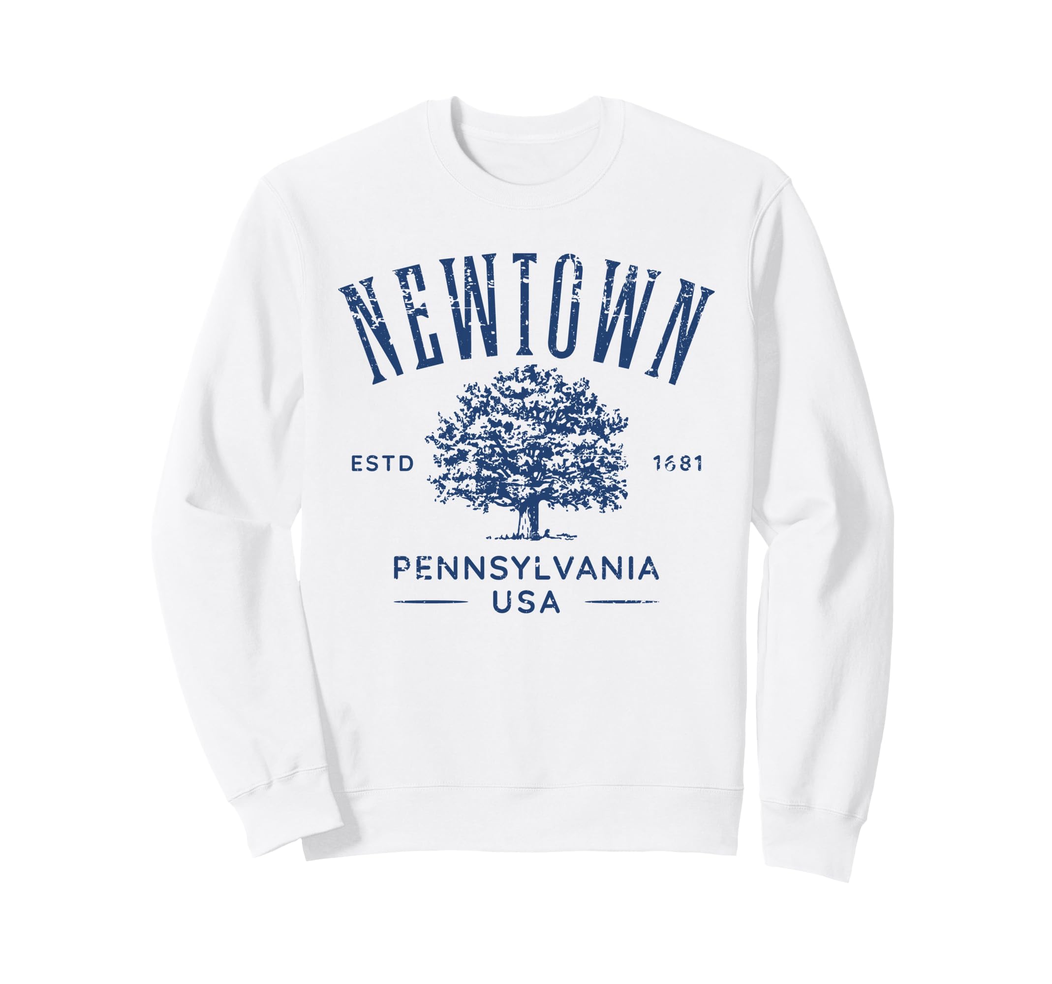 Newtown Pennsylvania Distressed Sweatshirt - Minimalist Print Unisex - T-Shirt, Sweatshirt, Hoodie