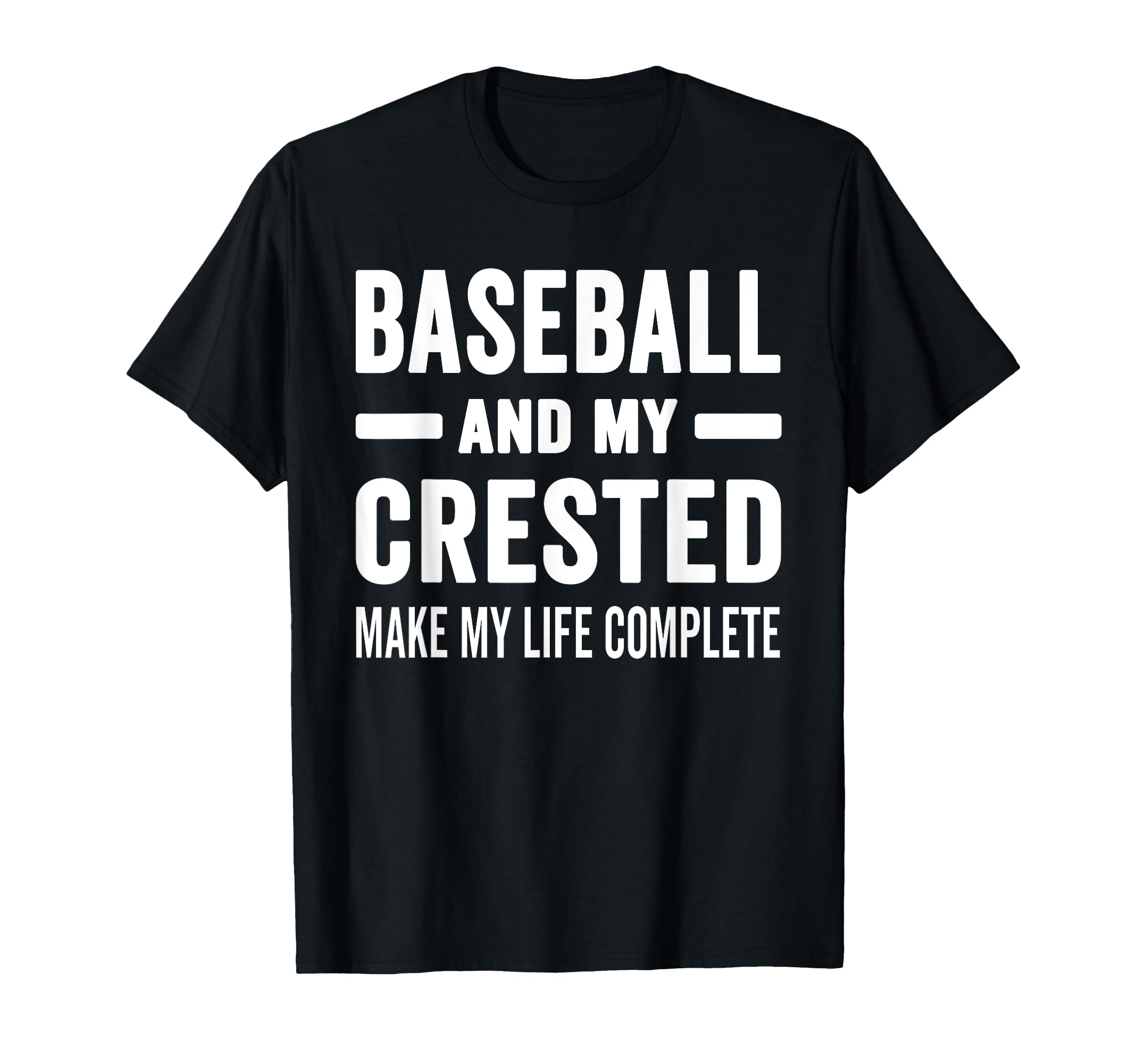 Baseball And My Crested Mama Dog T-Shirt - Custom Art Print Men Women - T-Shirt, Sweatshirt, Hoodie