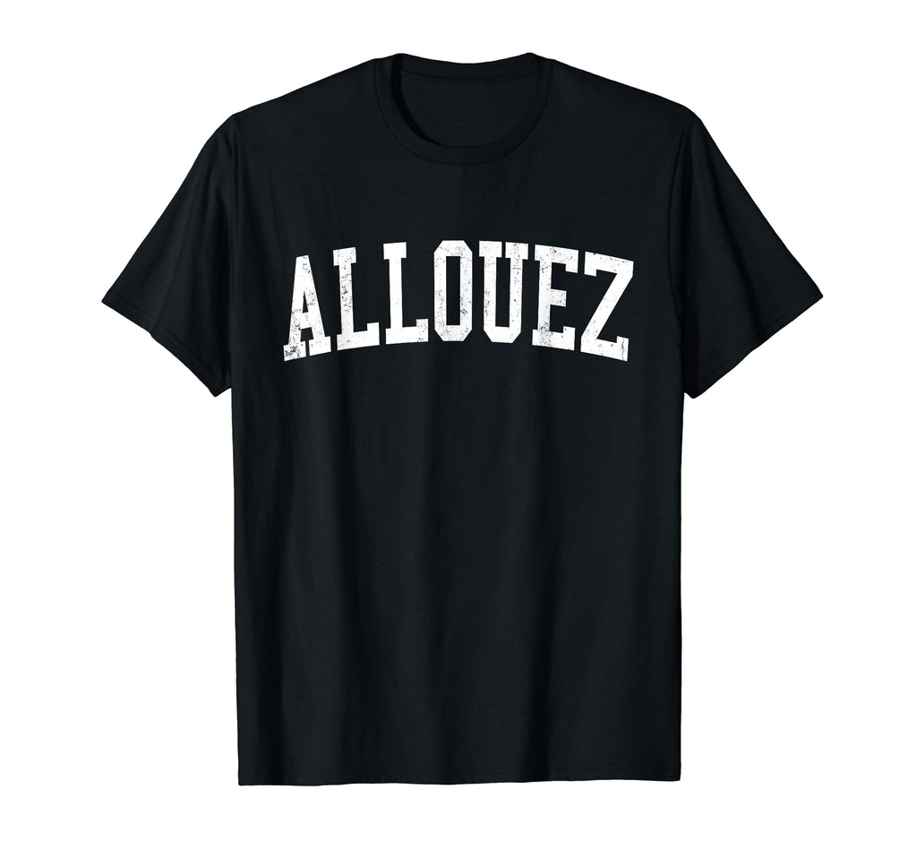 Allouez Wi Distressed White Varsity T-Shirt - Aesthetic Graphic Men Women - T-Shirt, Sweatshirt, Hoodie