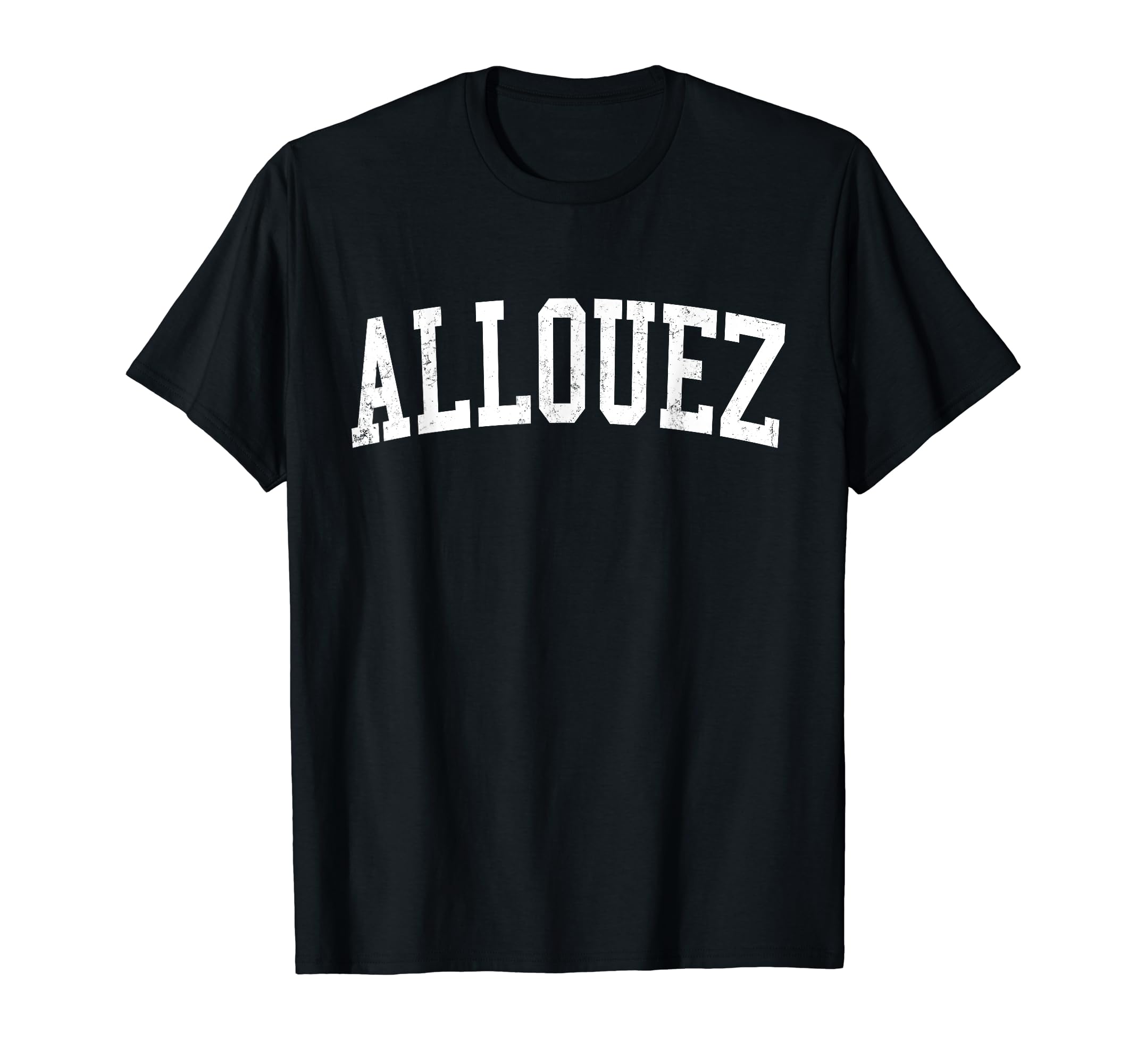 Allouez Wi Distressed White Varsity T-Shirt - Aesthetic Graphic Men Women - T-Shirt, Sweatshirt, Hoodie