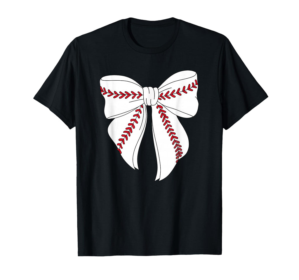 Baseball Coquette Bow Baseball Mom T-Shirt - Fun Novelty Design Men Women - T-Shirt, Sweatshirt, Hoodie
