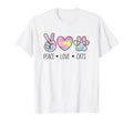 Peace Love Cats Paw Heart Cat Lover T-Shirt - Minimalist Print Unisex - T-Shirt, Sweatshirt, Hoodie