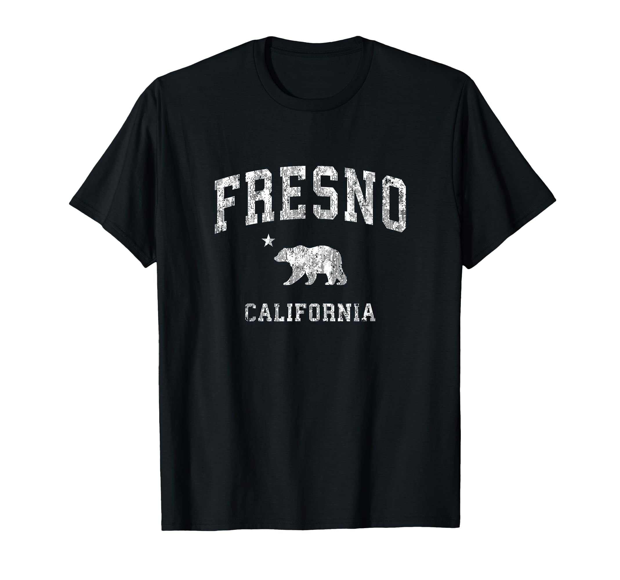 Fresno California Ca Distressed T-Shirt - Custom Art Print for Adults - T-Shirt, Sweatshirt, Hoodie