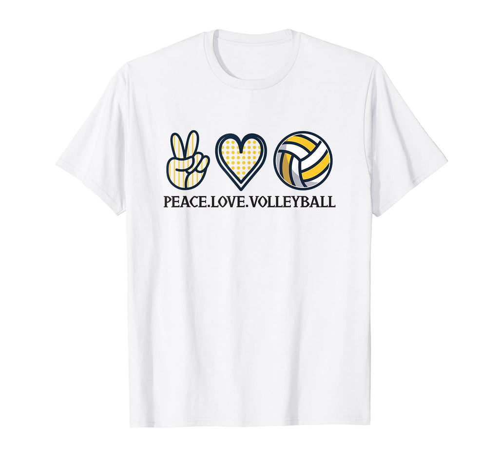 Peace Love Volleyball T-Shirt - Graphic Print Men Women - T-Shirt, Sweatshirt, Hoodie