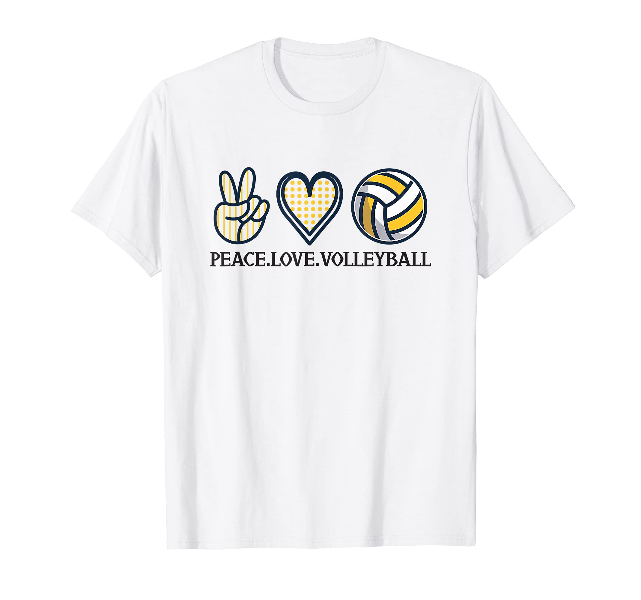 Peace Love Volleyball T-Shirt - Graphic Print Men Women - T-Shirt, Sweatshirt, Hoodie