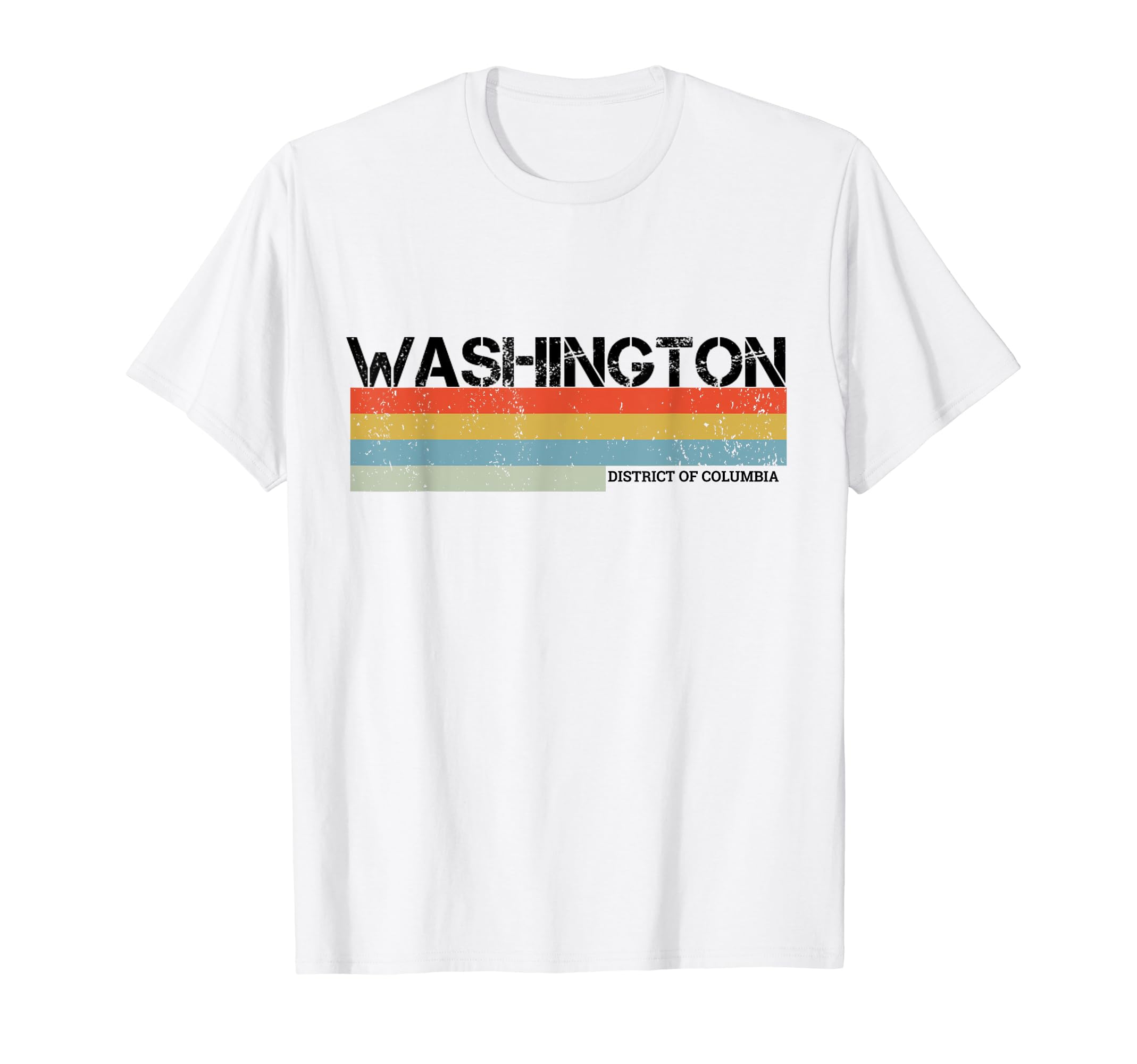 Washington Dc 80S Stripes T-Shirt - Unique Graphic Men Women - T-Shirt, Sweatshirt, Hoodie